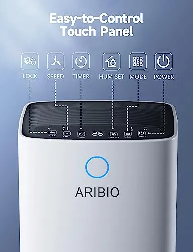 12L/Day Dehumidifier with Digital Humidity Display Control