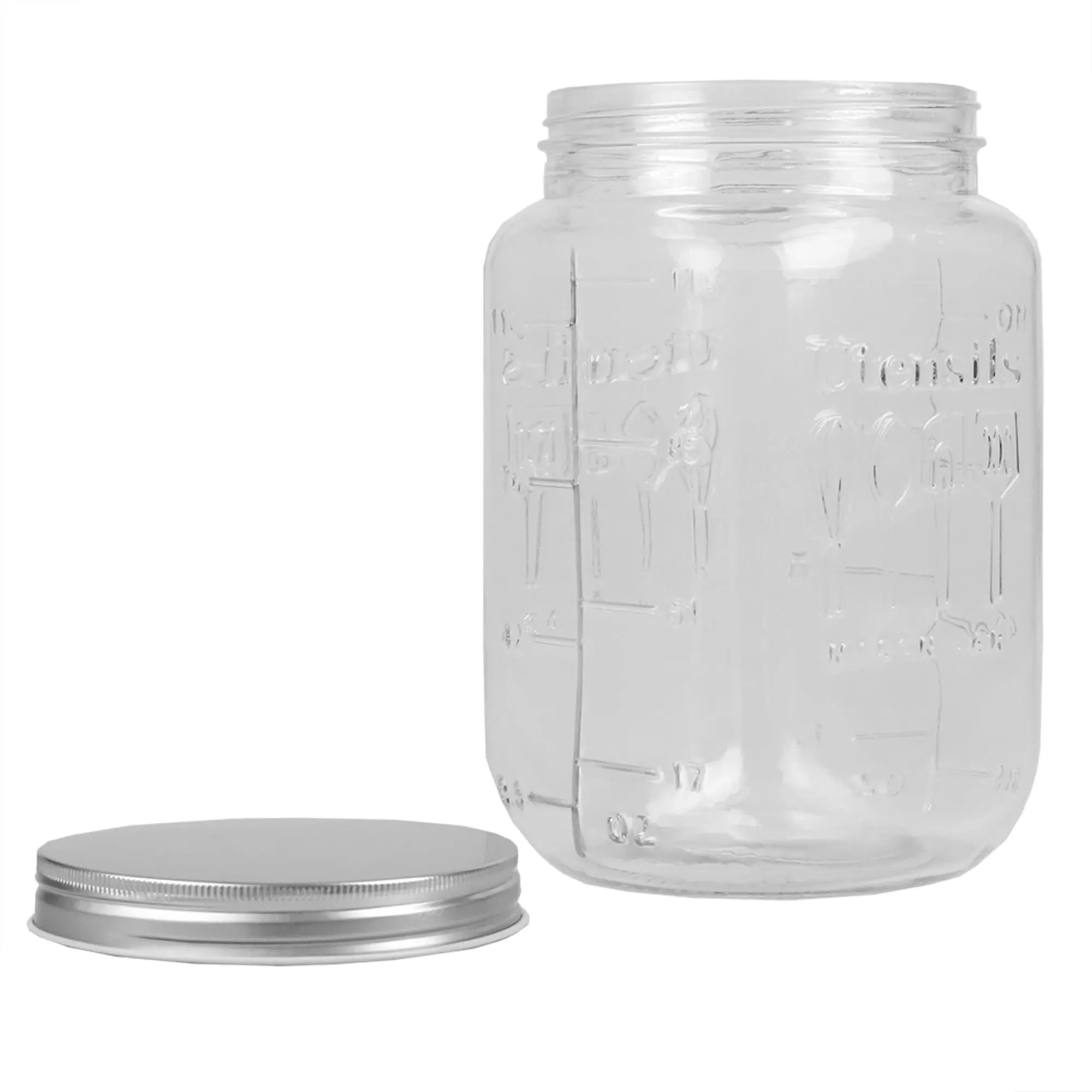 153.6 oz. X-Large Glass Mason Canister Jar, Clear