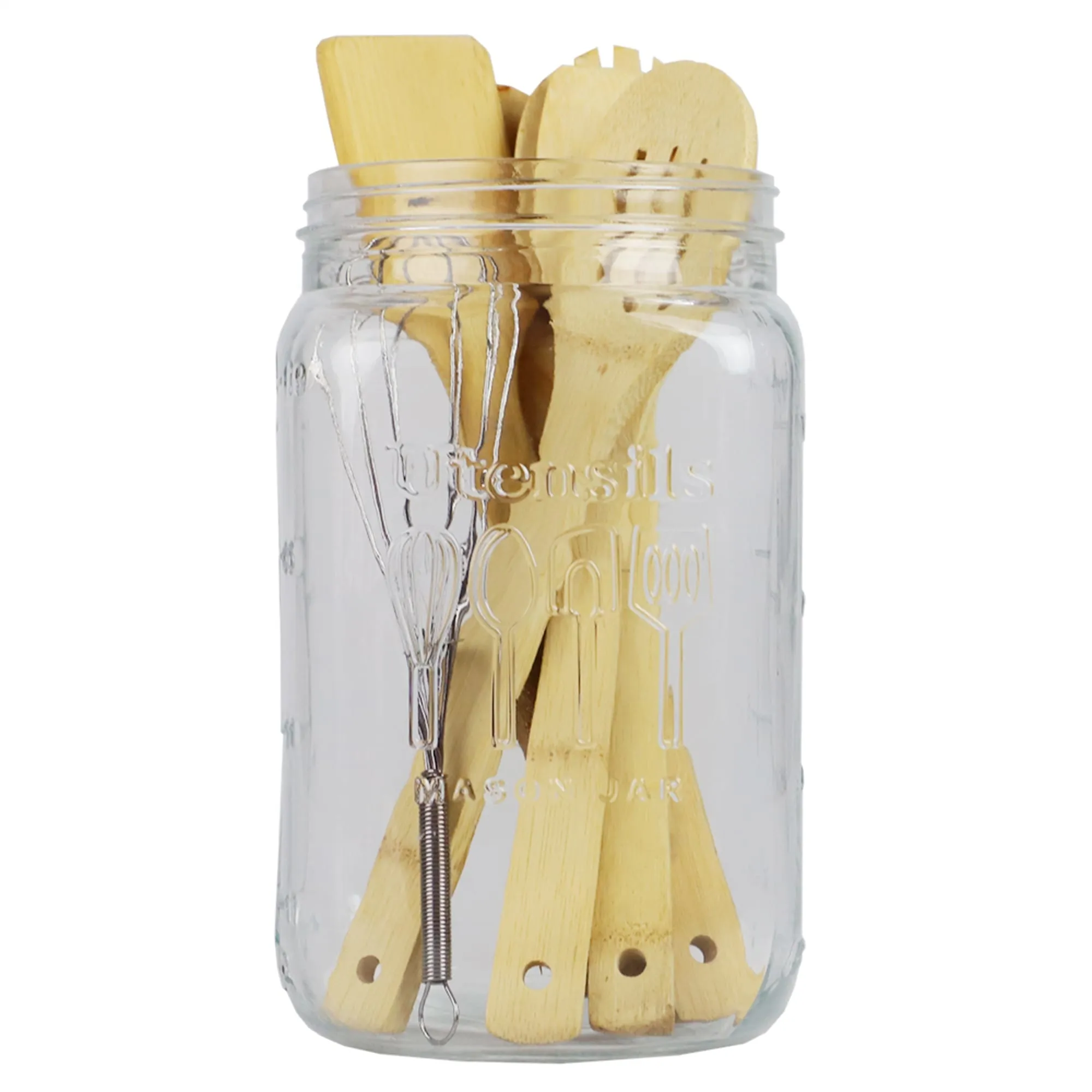 153.6 oz. X-Large Glass Mason Canister Jar, Clear