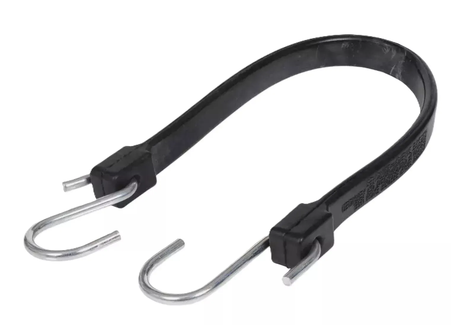 19" A06219Z EPDM Rubber Bungee Strap Tie-Down with Zinc Plated Steel Hooks