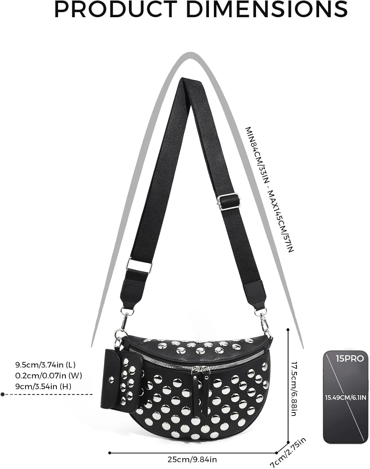 2 Pcs Checkered Crossbody Bags for Women Bum Bag Checkered Cross Body Sling Backpack Hobo Satchels Shoulder Wallet Purses