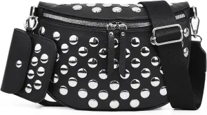 2 Pcs Checkered Crossbody Bags for Women Bum Bag Checkered Cross Body Sling Backpack Hobo Satchels Shoulder Wallet Purses