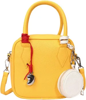2 Pcs PU Leather Crescent Hobo Bags Women Trendy Crossbody Purse Slouchy Satchels Shoulder Bag Top-handle Tote Handbag