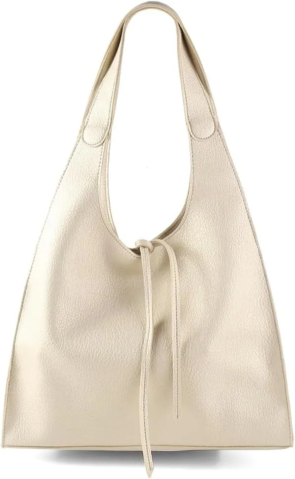 2 Pcs Slouchy PU Leather Crescent Hobo Bags Women Trendy Crossbody Purse Satchels Shoulder Bag Top-handle Tote Handbag