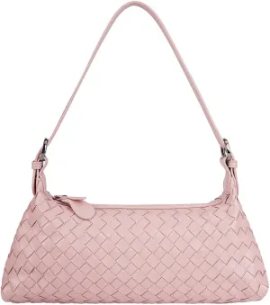 2025 Woven Shoulder Bag Purse for Women Vegan Leather Woven Tote Handbag Braided Crossbody Underarm Bag Soft Purses Satchels
