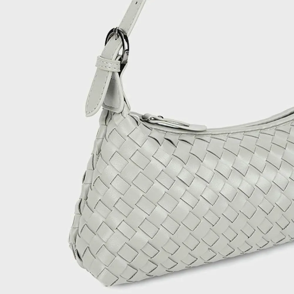 2025 Woven Shoulder Bag Purse for Women Vegan Leather Woven Tote Handbag Braided Crossbody Underarm Bag Soft Purses Satchels