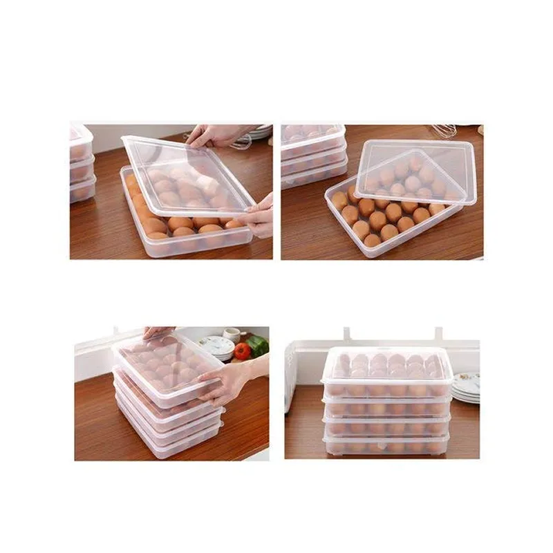 24-Grids Plastic Egg Storage Container Box