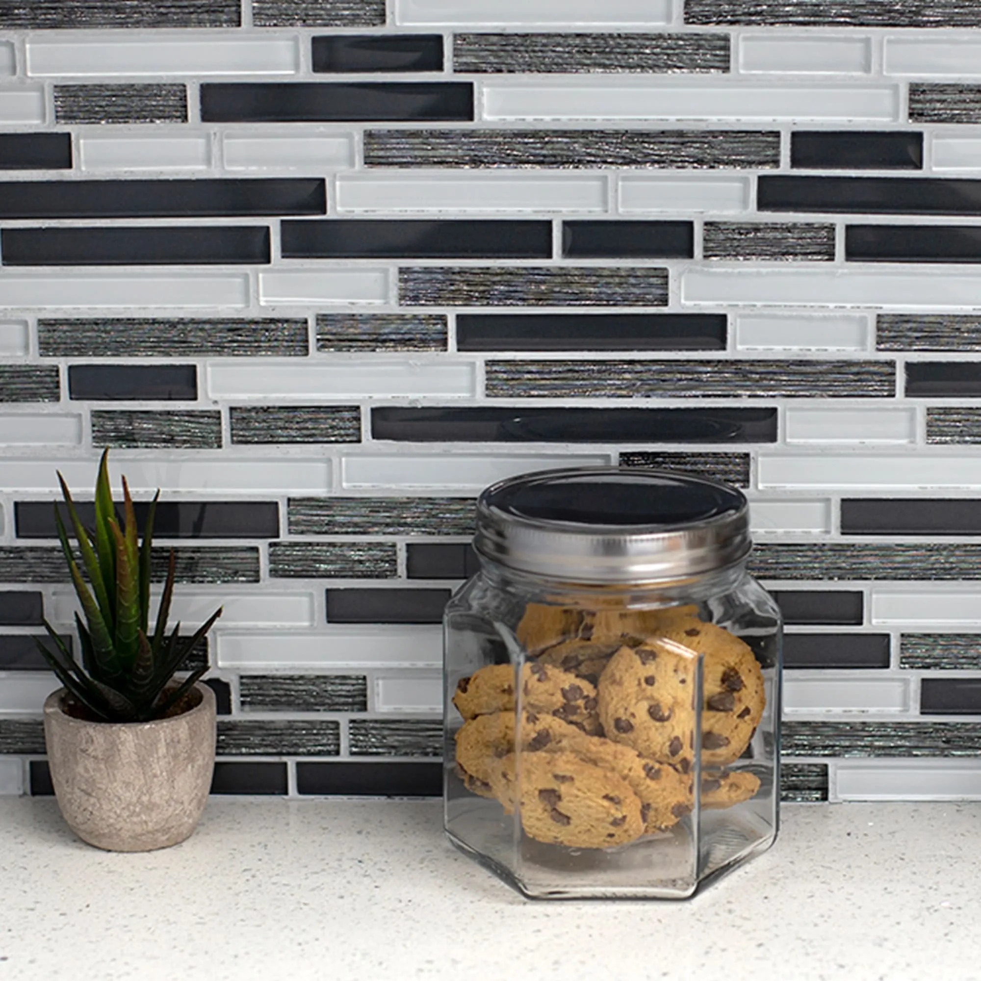 26 oz. Small Hexagon Glass Canister, Clear