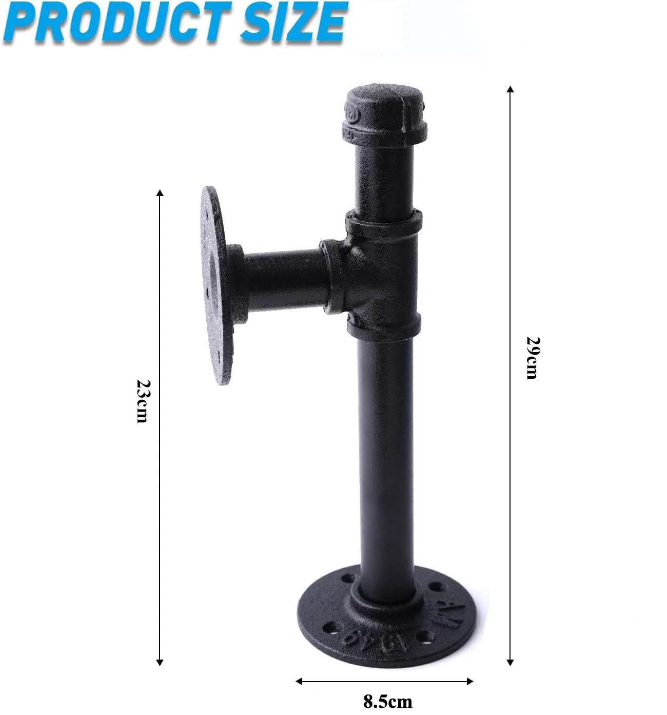 2Pack Industrial Pipe DIY Shelving Brackets-29CM