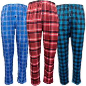 3 Pack Mens Pajama Pants Silk Satin Pj Plaid Loungewear Lounge Pants With Pockets Para Hombres Sleepwear