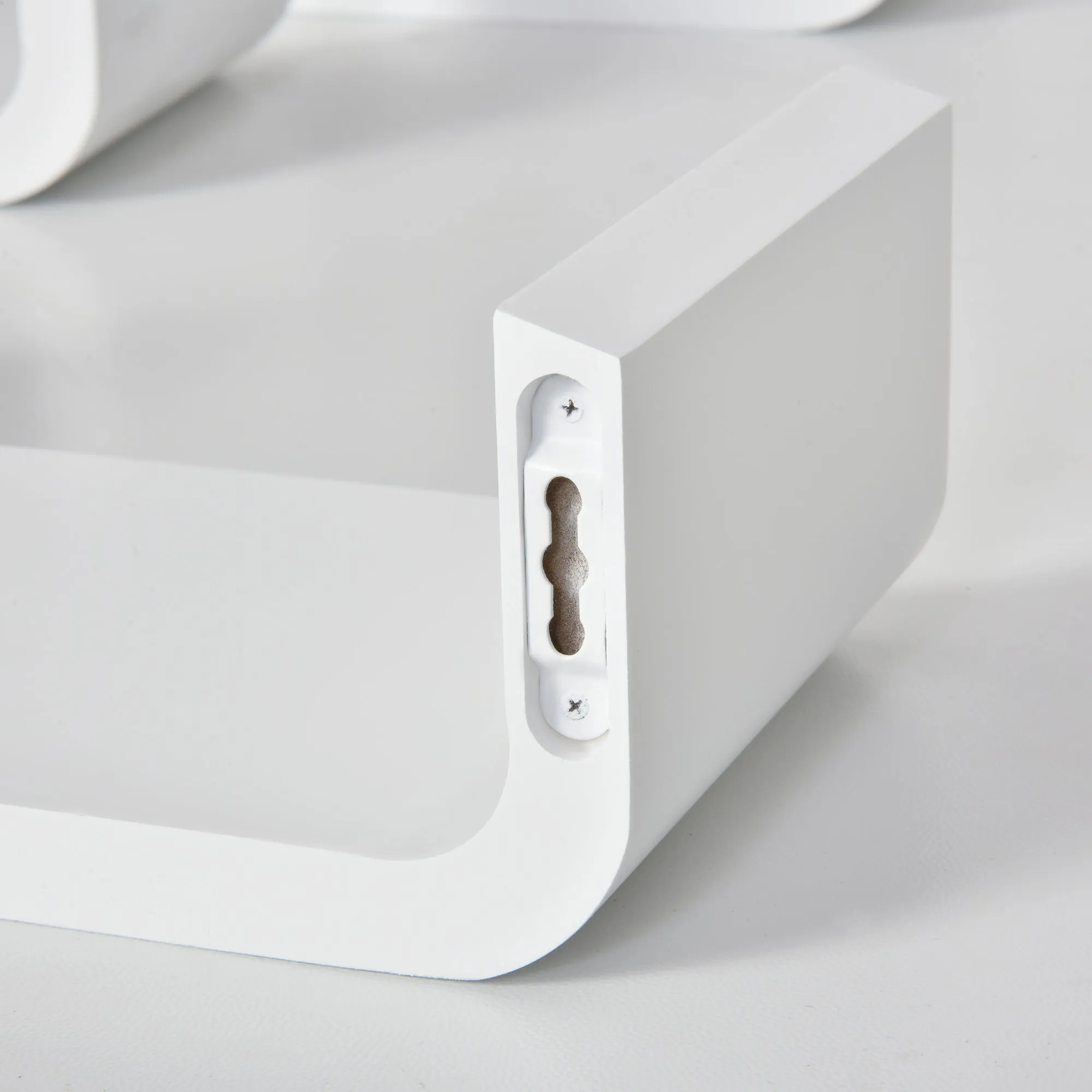 3 pcs U Shaped Shelves Set-White
