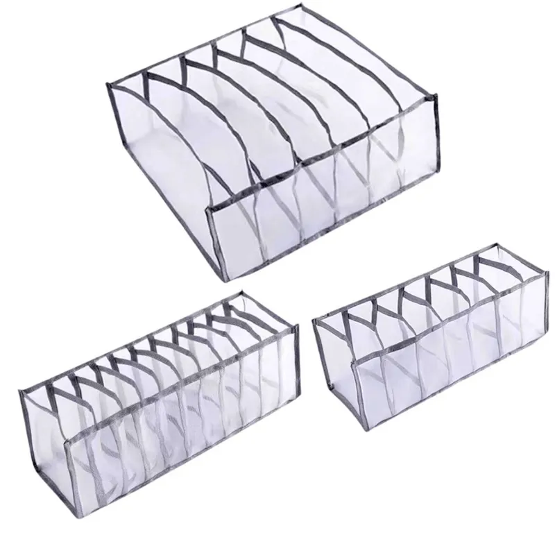 3-Piece Multipurpose Drawer Organizer Set AMP-JF-9 GREY