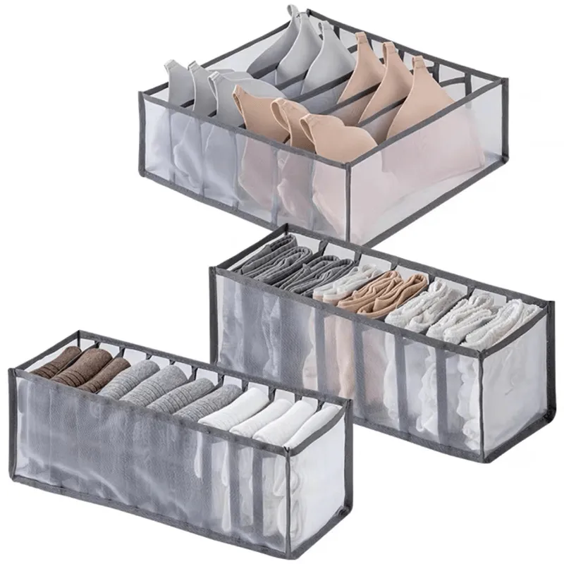 3-Piece Multipurpose Drawer Organizer Set AMP-JF-9 GREY
