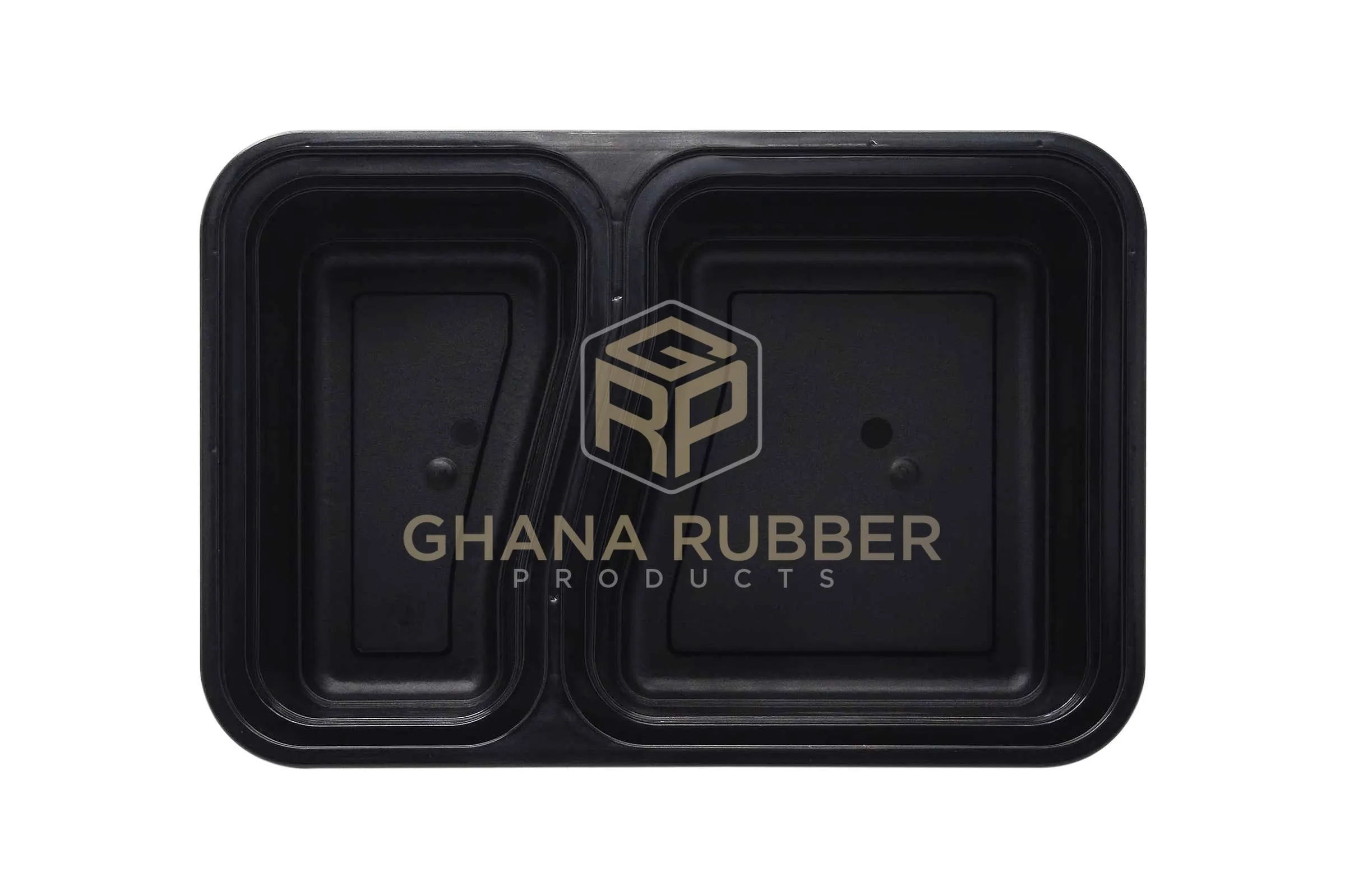 32oz 2-Section Black Microwavable Containers