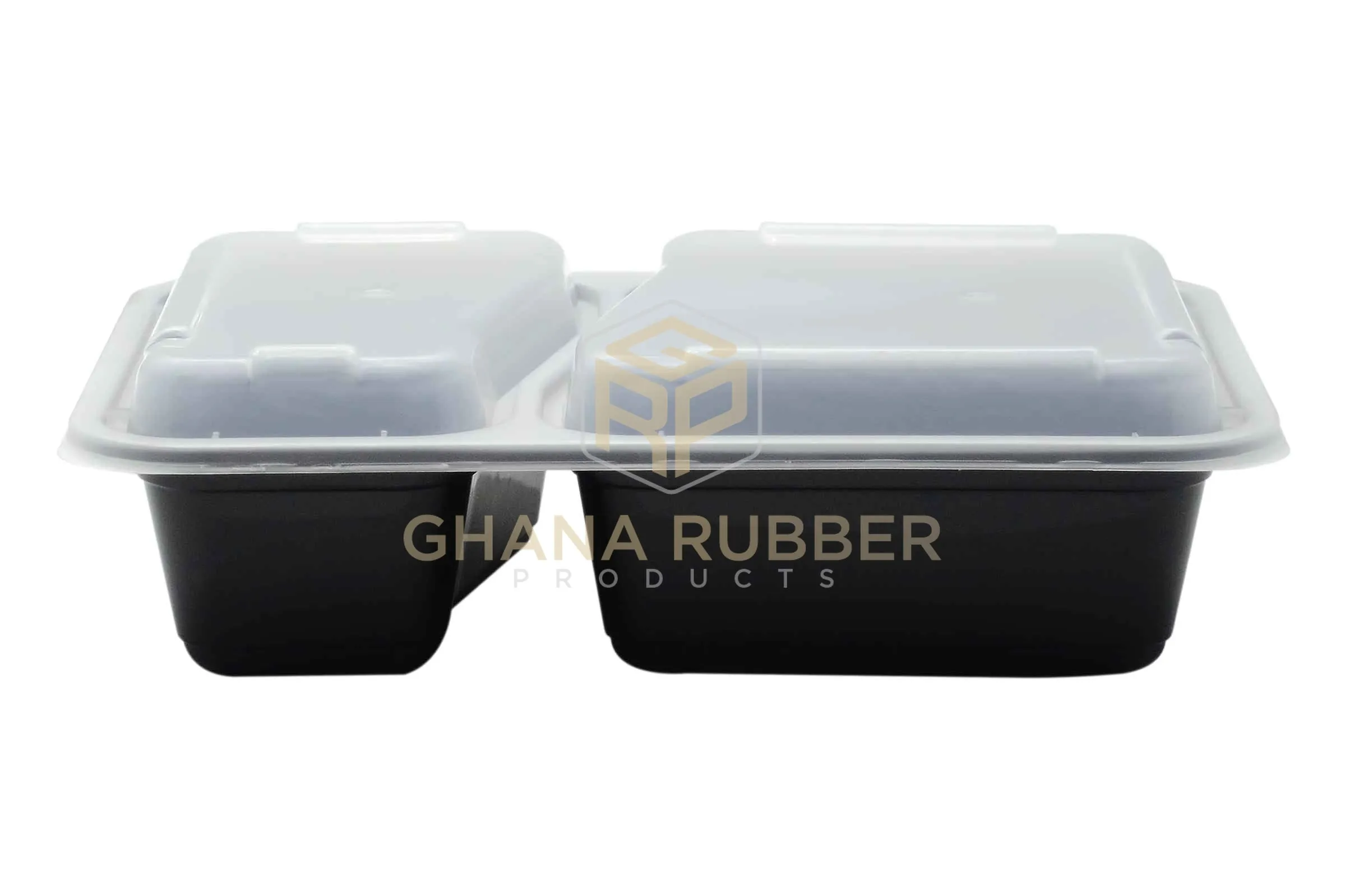 32oz 2-Section Black Microwavable Containers