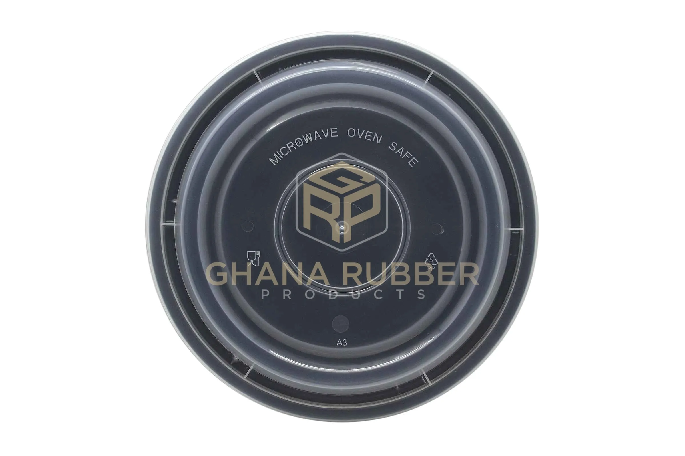 32oz Round Black Microwavable Containers