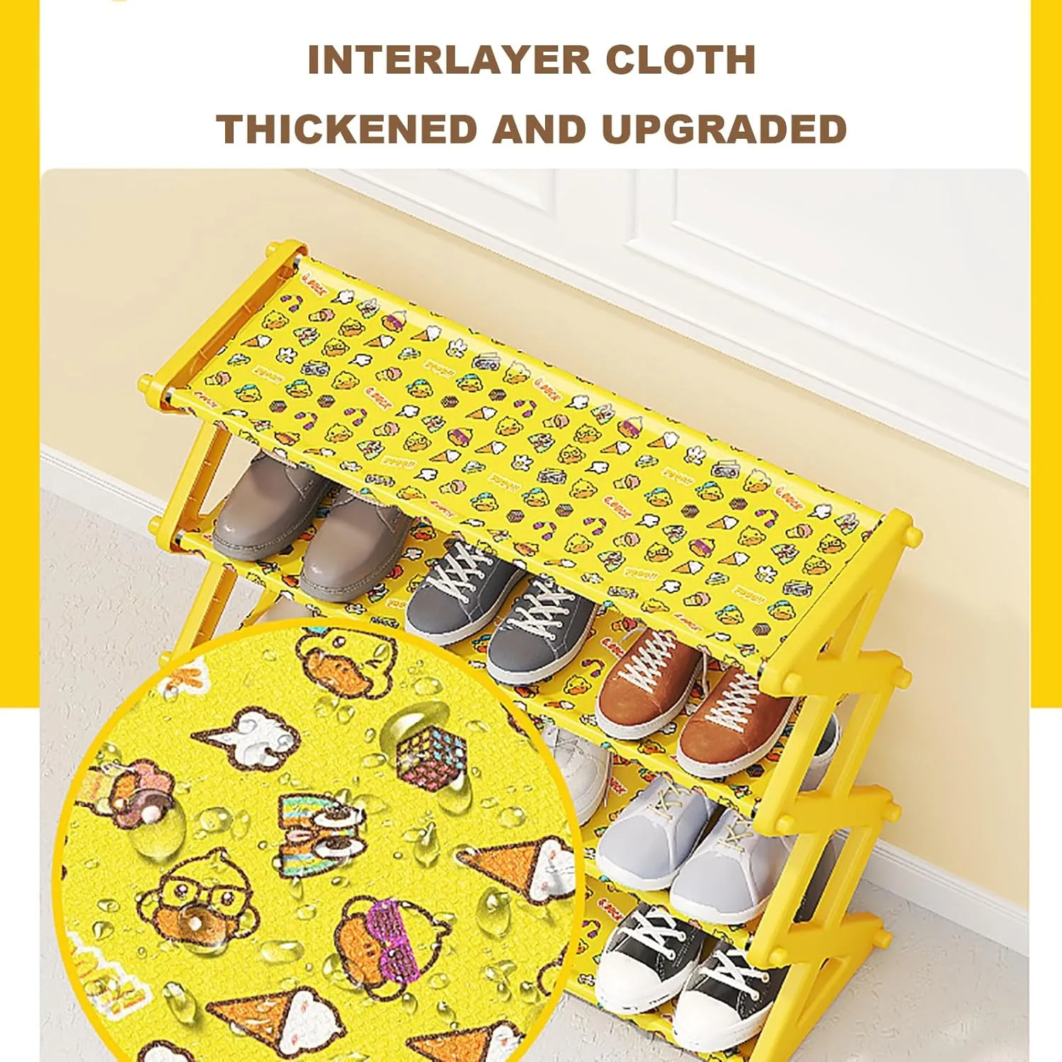 4-Layers X-Shaped Shoe Rack Organizer Ad-327