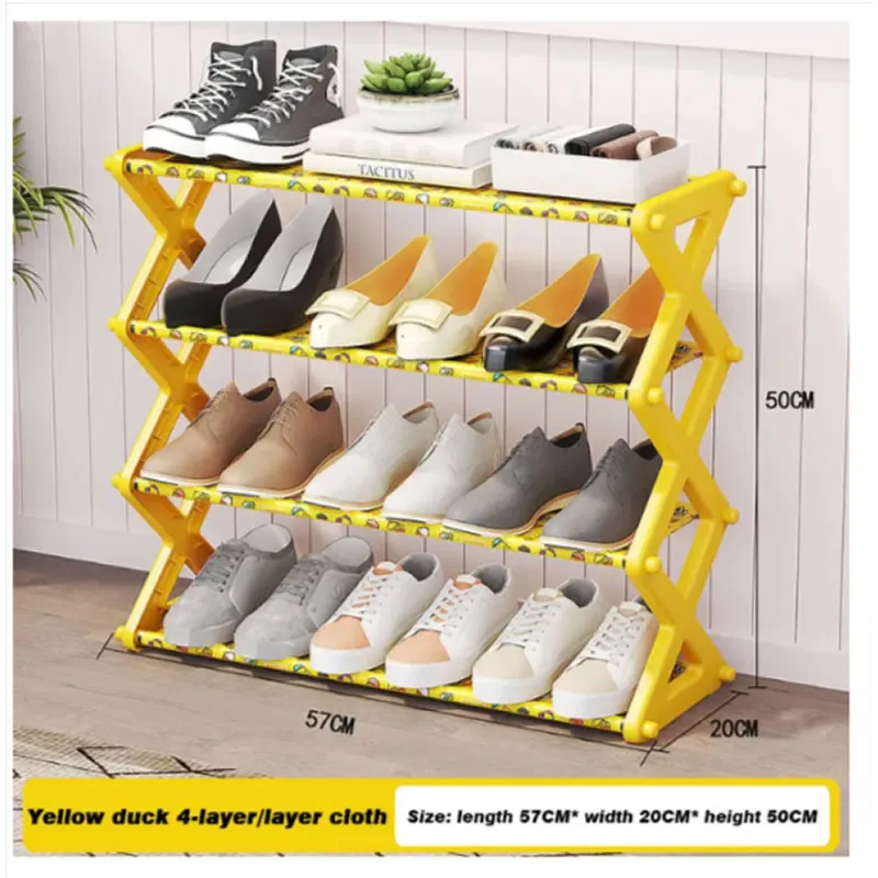 4-Layers X-Shaped Shoe Rack Organizer Ad-327
