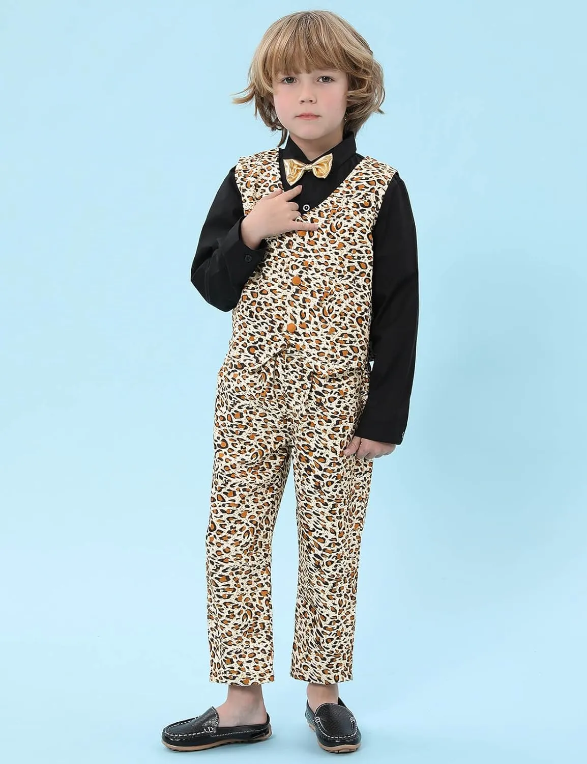 A&J DESIGN Baby Toddler Boys Gentleman Suit Set, 3pcs Outfits Shirts & Vest & Pants