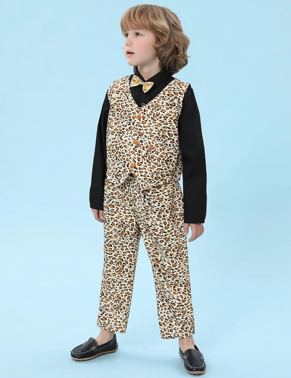A&J DESIGN Baby Toddler Boys Gentleman Suit Set, 3pcs Outfits Shirts & Vest & Pants