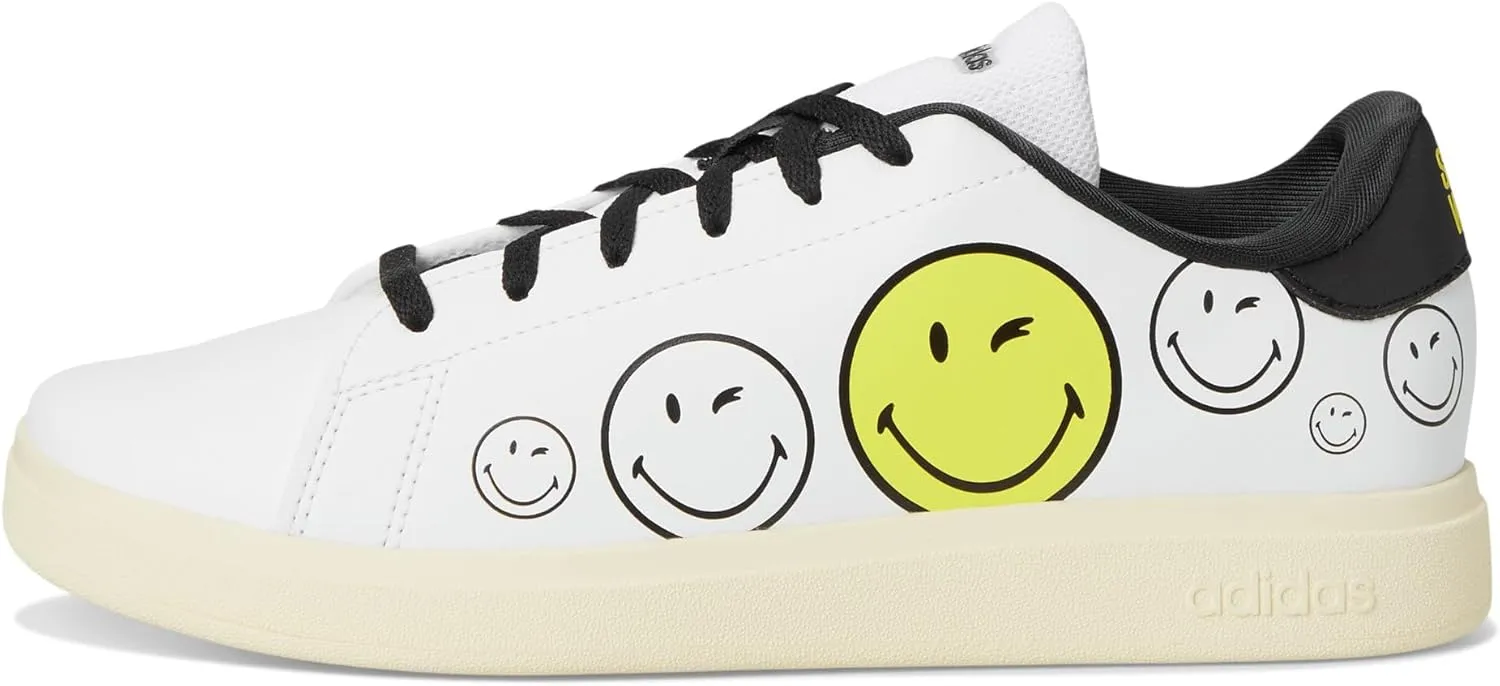 adidas Unisex-Child Smiley World Advantage Sportswear Shoes (Big Kid) Sneaker