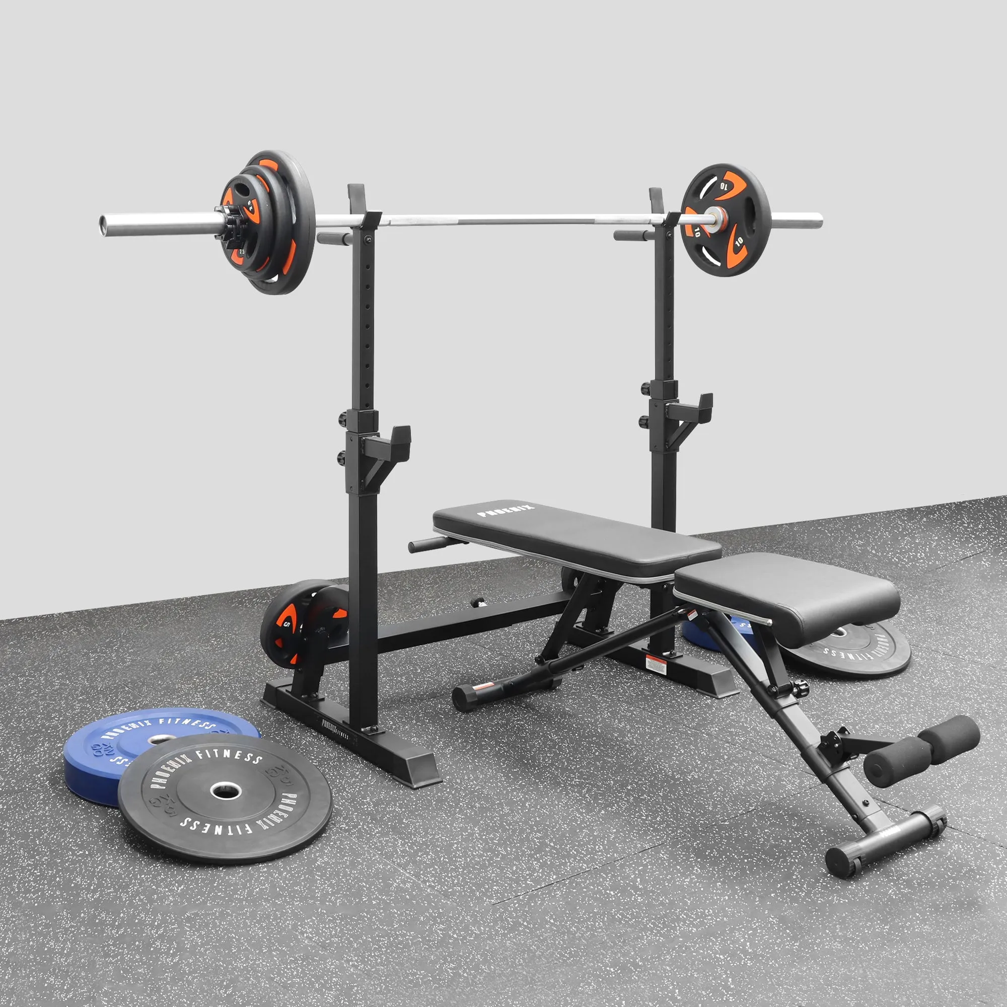 Adjustable Barbell Squat Rack