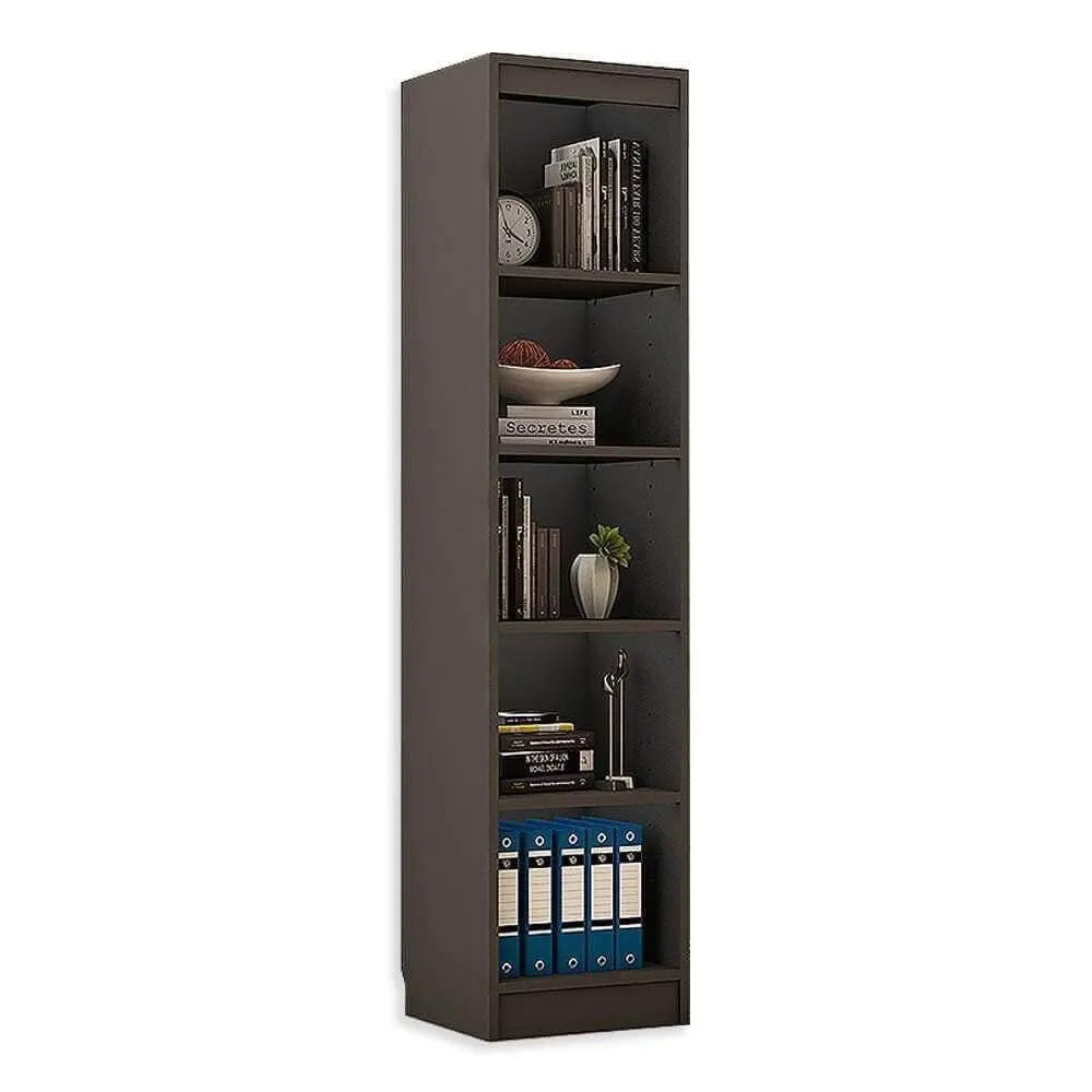 Alpha Bookshelf, 5 racks, 67" high, Slate Grey