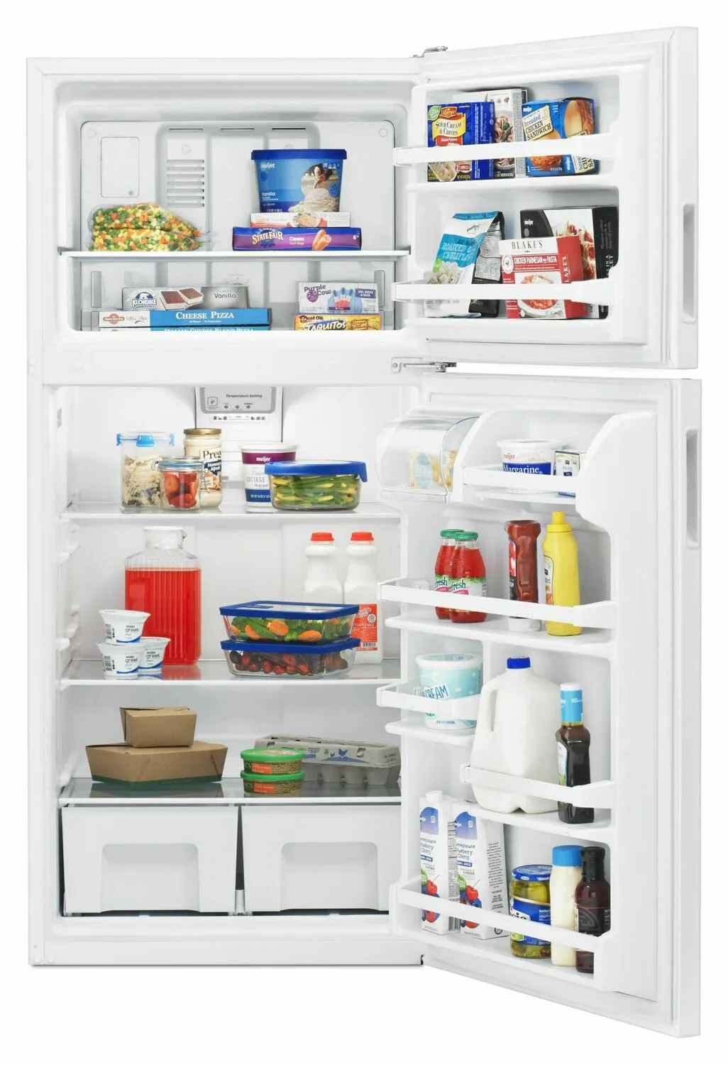 Amana ART318FFDW 30-Inch Amana® Top-Freezer Refrigerator With Glass Shelves - White
