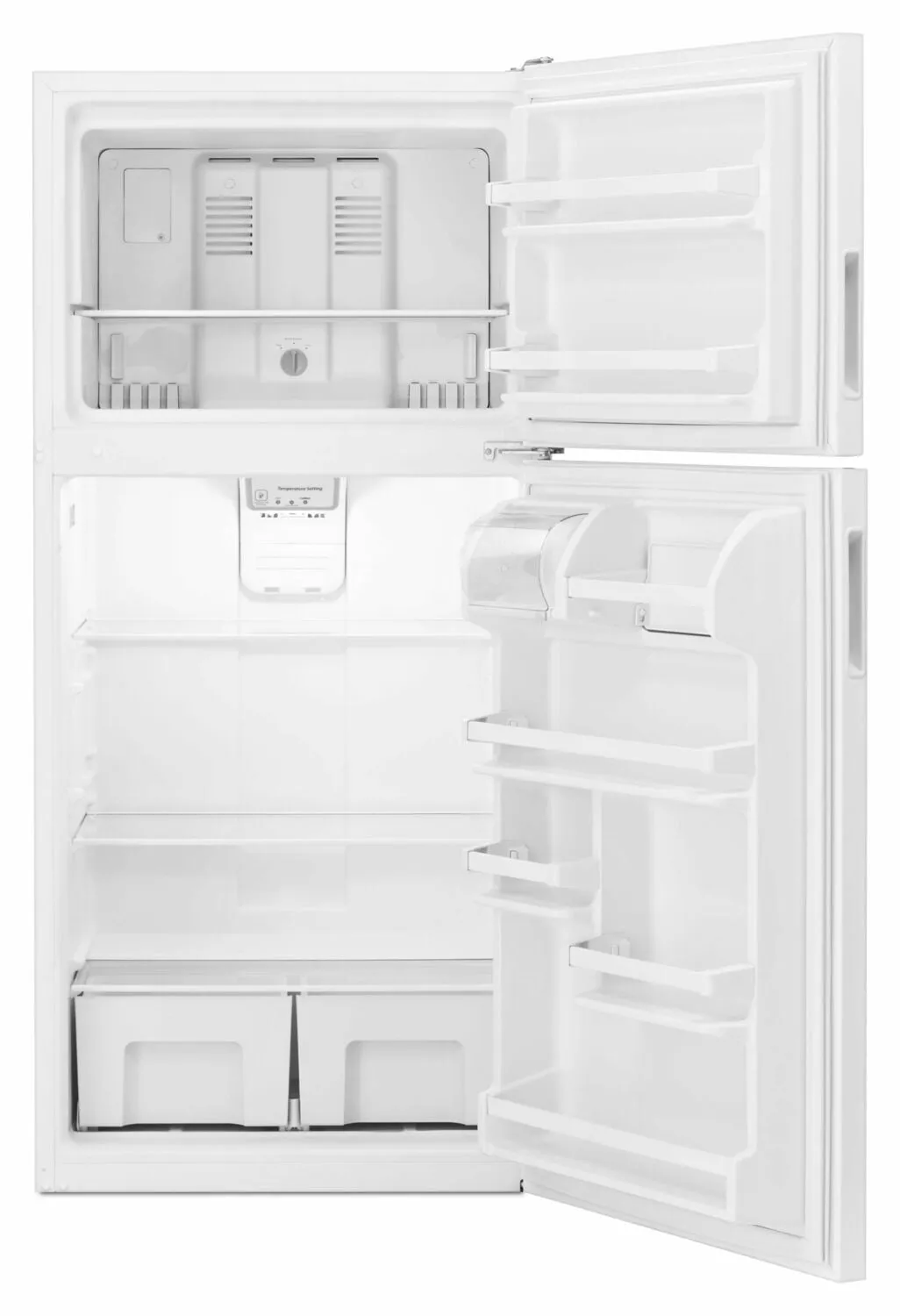 Amana ART318FFDW 30-Inch Amana® Top-Freezer Refrigerator With Glass Shelves - White