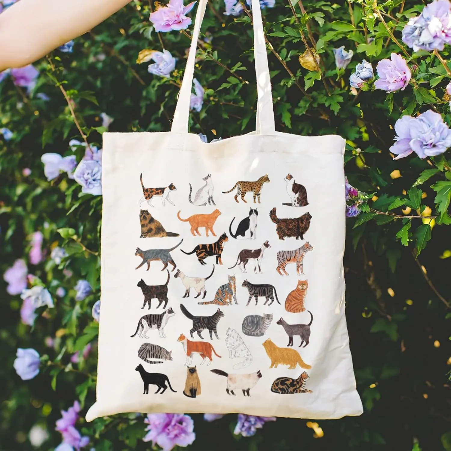 Andeiltech Canvas Aesthetic Tote Bag for Women with Inner Pocket Totes Shoulder Book Bag Shopping Reusable Grocery Bags