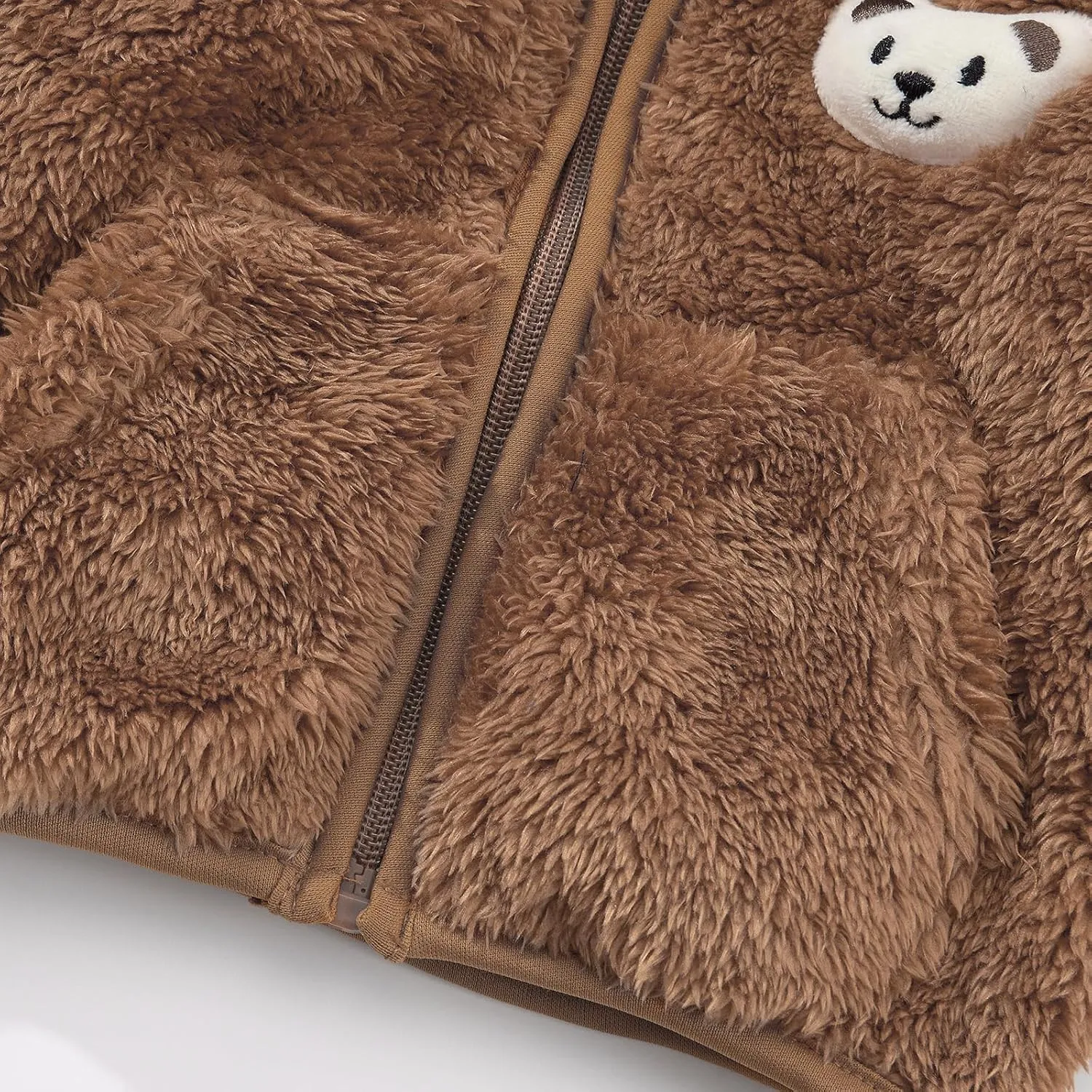Baby Boys Girls Fleece Jackets Zip Up Hoodies Cute Bear Coats Fall Winter Fuzzy Jacket Newborn Boys Girls Outwear
