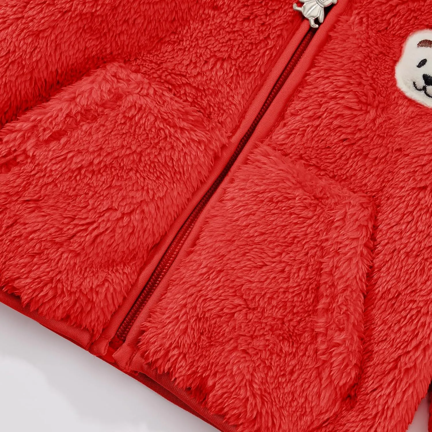 Baby Boys Girls Fleece Jackets Zip Up Hoodies Cute Bear Coats Fall Winter Fuzzy Jacket Newborn Boys Girls Outwear