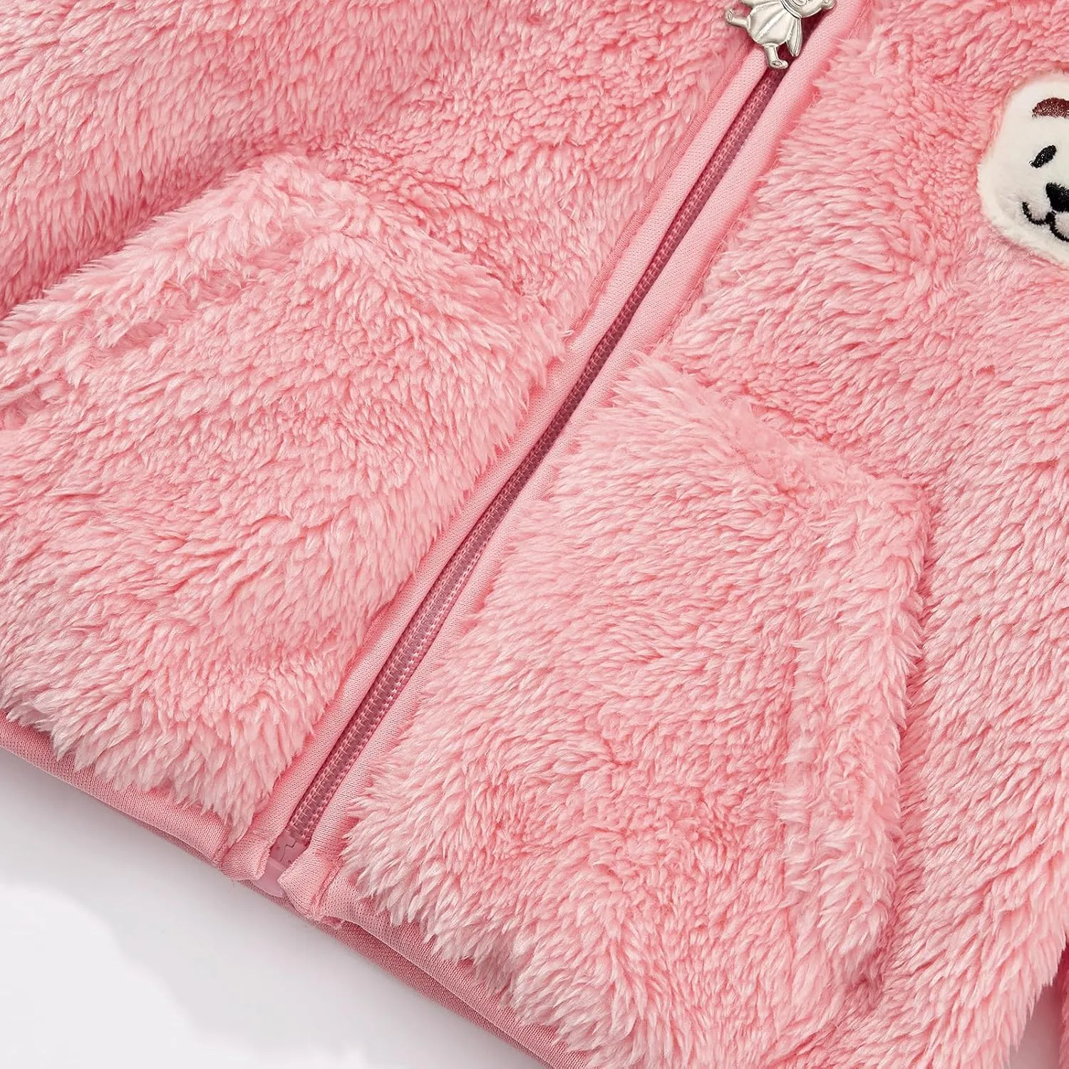 Baby Boys Girls Fleece Jackets Zip Up Hoodies Cute Bear Coats Fall Winter Fuzzy Jacket Newborn Boys Girls Outwear
