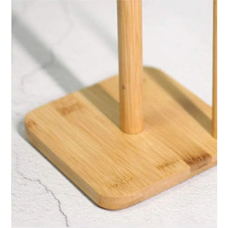 Bamboo Wood Paper Towel Kitchen Holder Jc-149