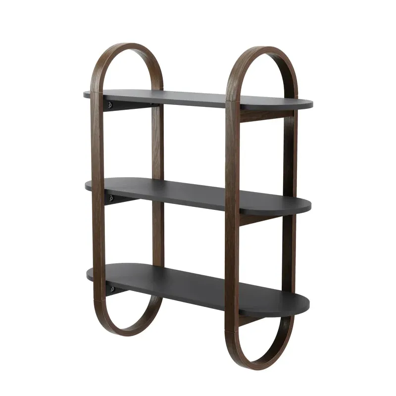 Bellwood Wall Shelf Black/Walnut