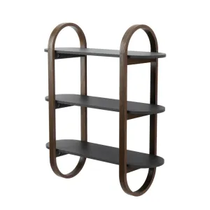 Bellwood Wall Shelf Black/Walnut