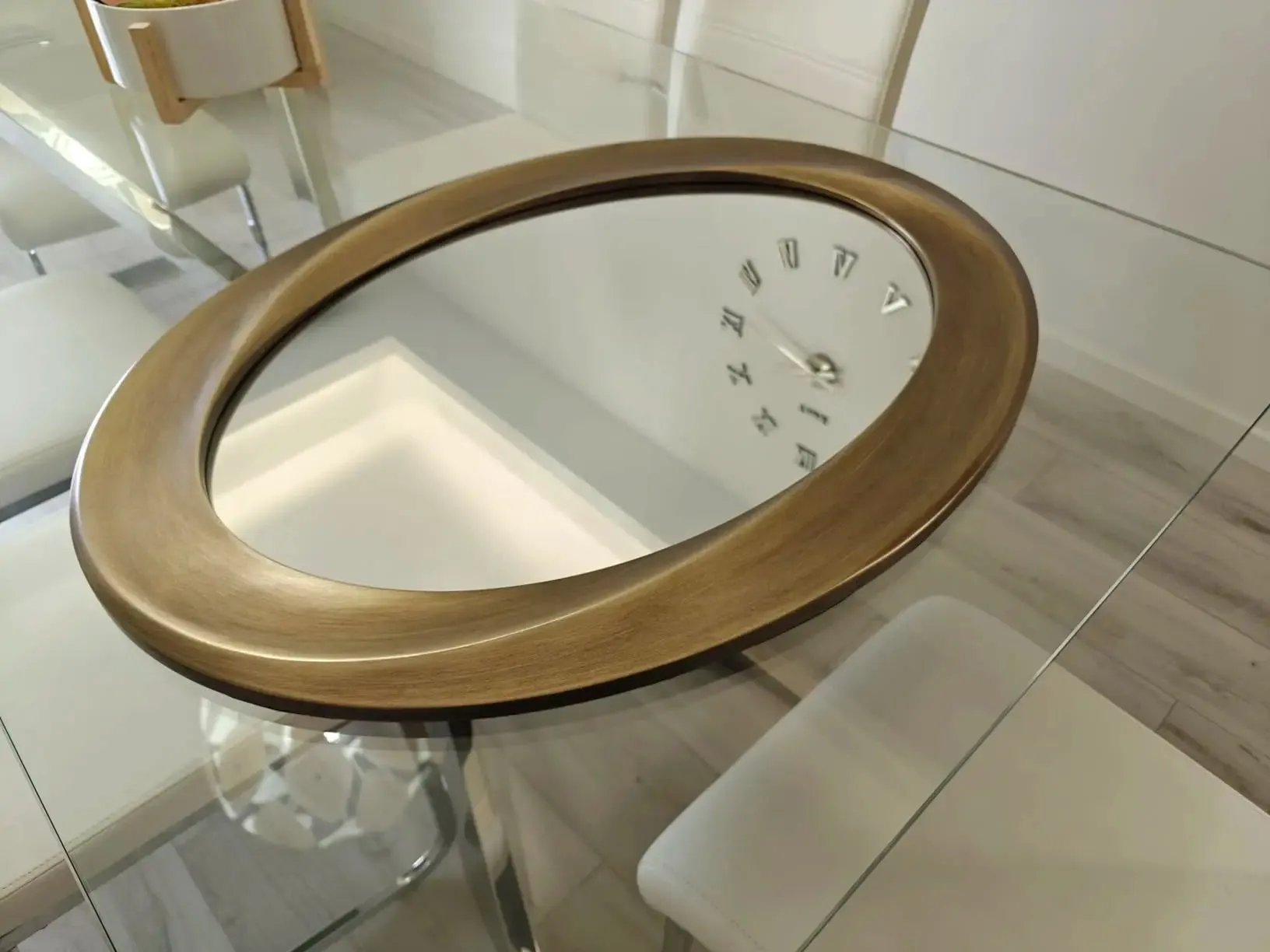 Beveled Oval Wall Mirror Beautiful Curve Frame
