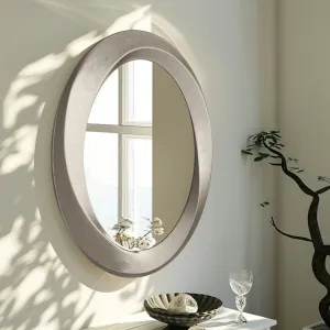 Beveled Oval Wall Mirror Beautiful Curve Frame