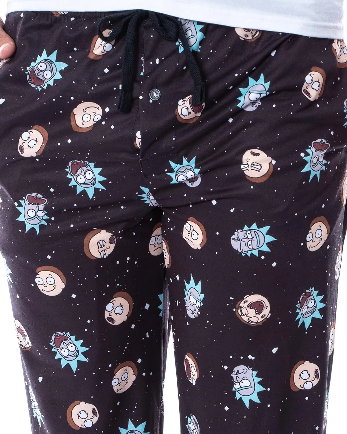 Bioworld Rick and Morty Mens' Face Expressions Toss Print Pajama Sleep Lounge Pants