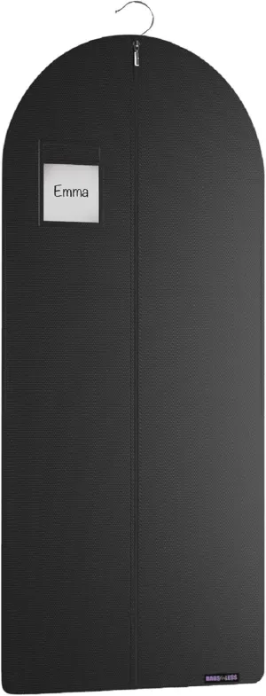 Black Garment Bag for Travel and Storage with Zipper for Suits Tuxedos Dresses and Coats 24 inch x 54 inch