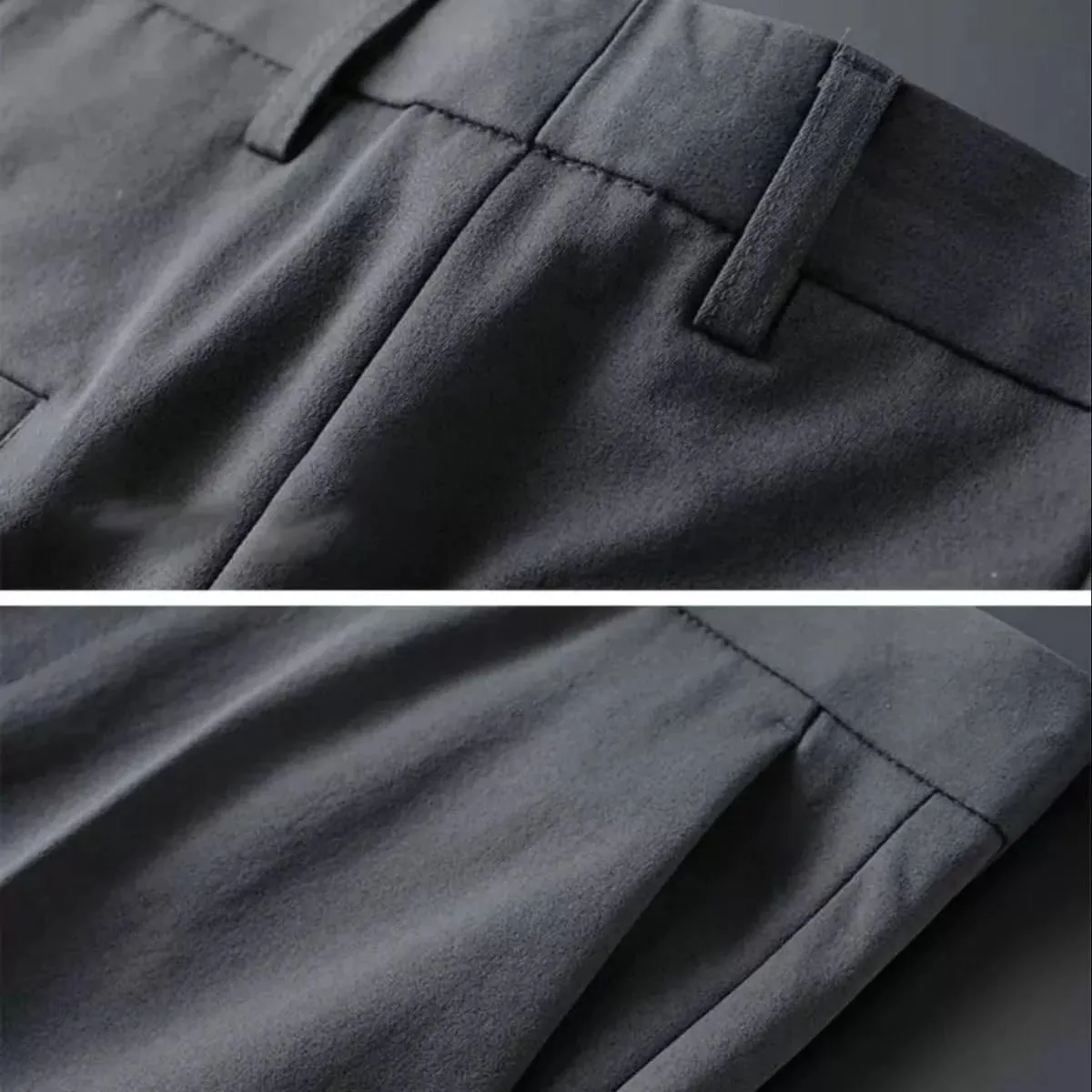 Black Suit Pants Men Style Cropped Harem Pants Slim Fit Thin Skinny Trousers Loose Business Casual Dress Pants