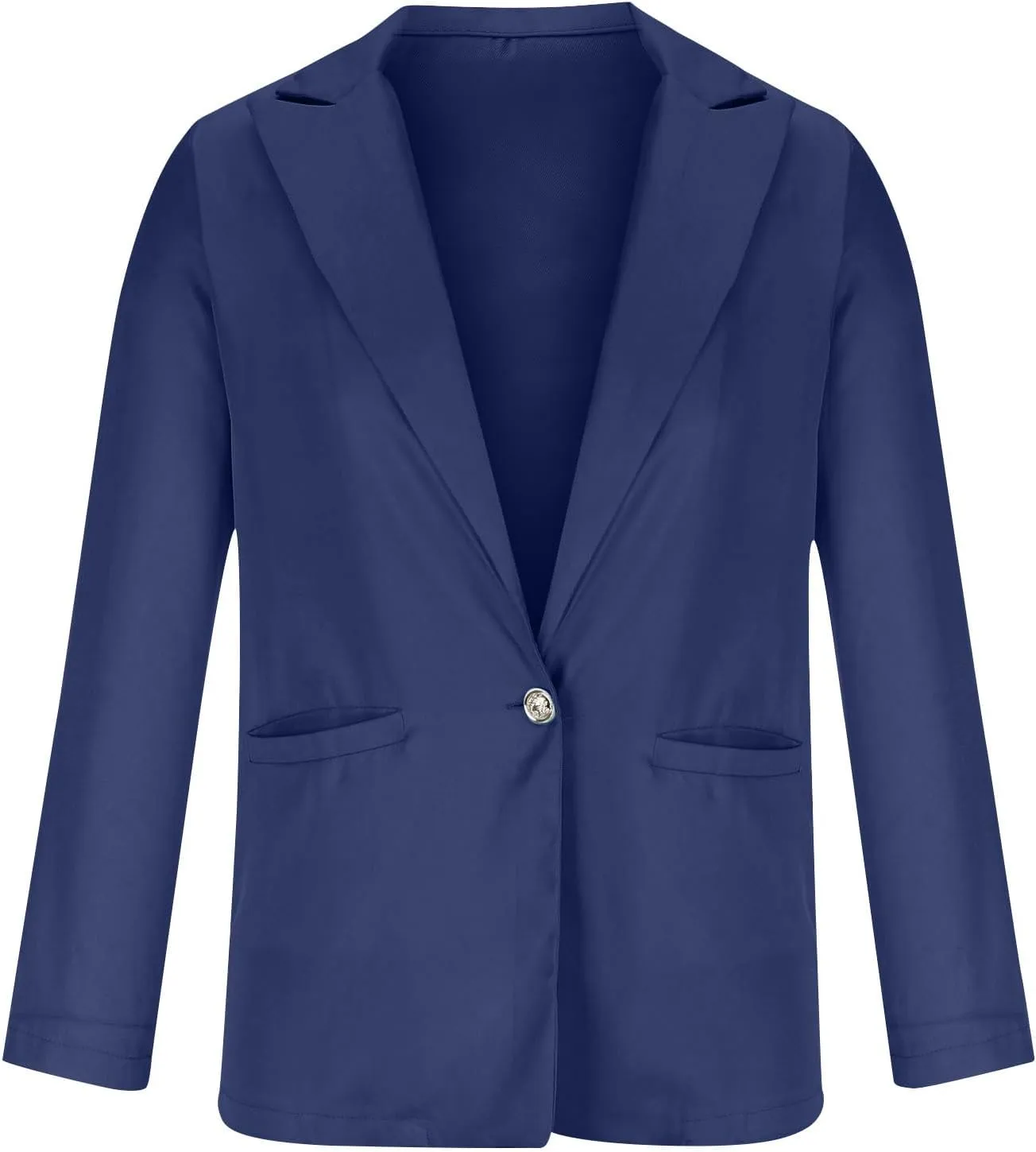 Blazers for Women Fashion Slim Fit Jacket Notch Lapel Button Long Sleeve Suit Fashion Work 0ffice Open Front Outwear