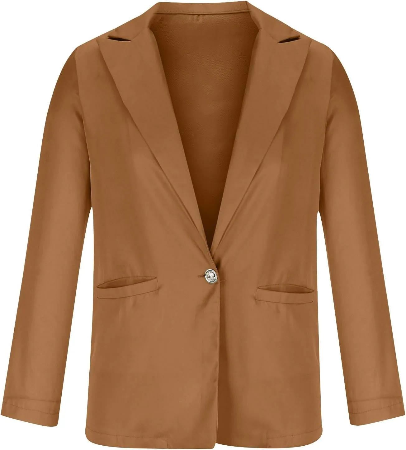 Blazers for Women Fashion Slim Fit Jacket Notch Lapel Button Long Sleeve Suit Fashion Work 0ffice Open Front Outwear