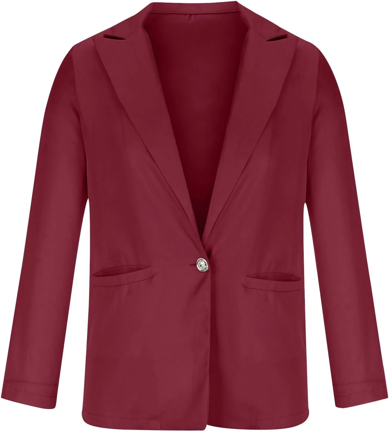 Blazers for Women Fashion Slim Fit Jacket Notch Lapel Button Long Sleeve Suit Fashion Work 0ffice Open Front Outwear