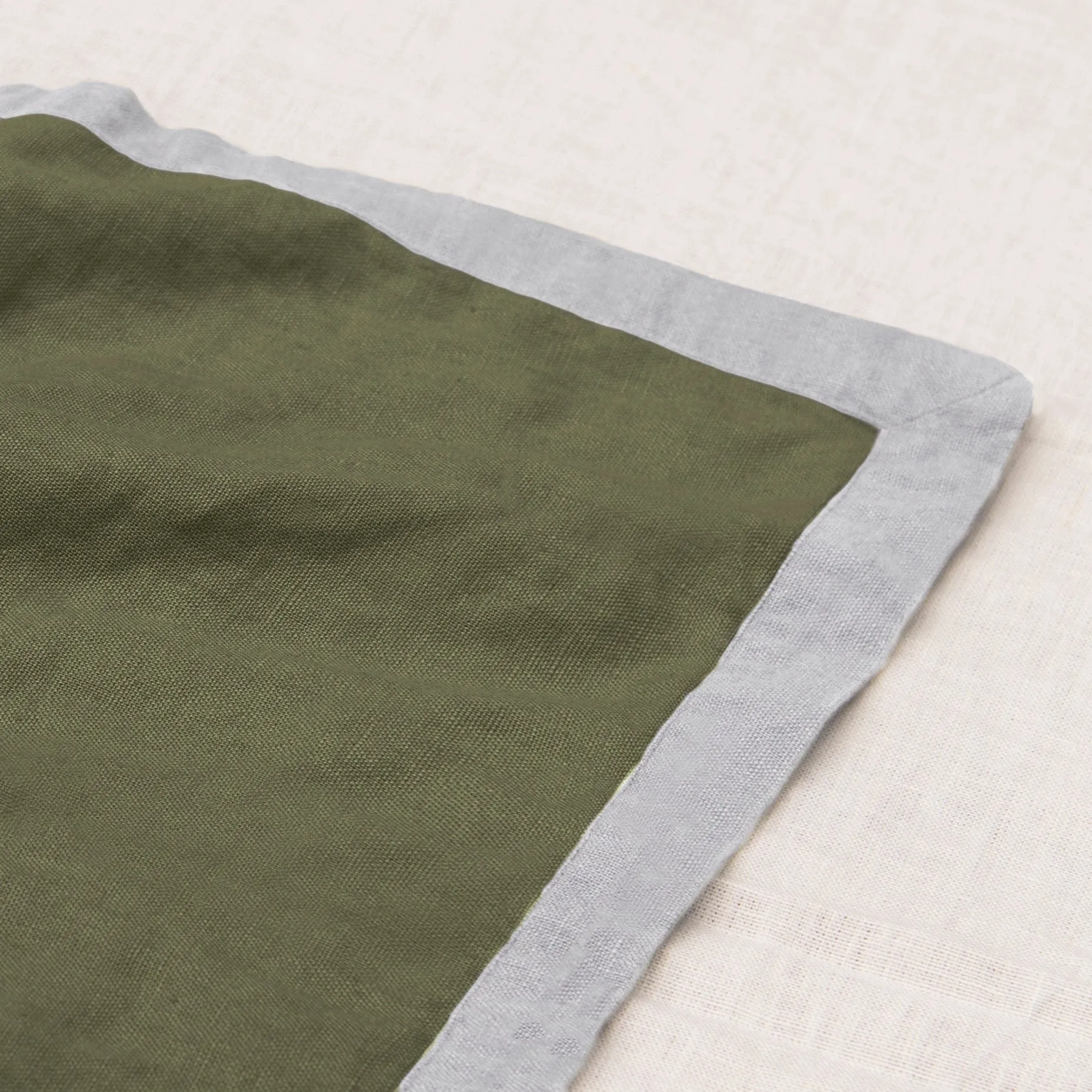 Bordered Linen Table Runner