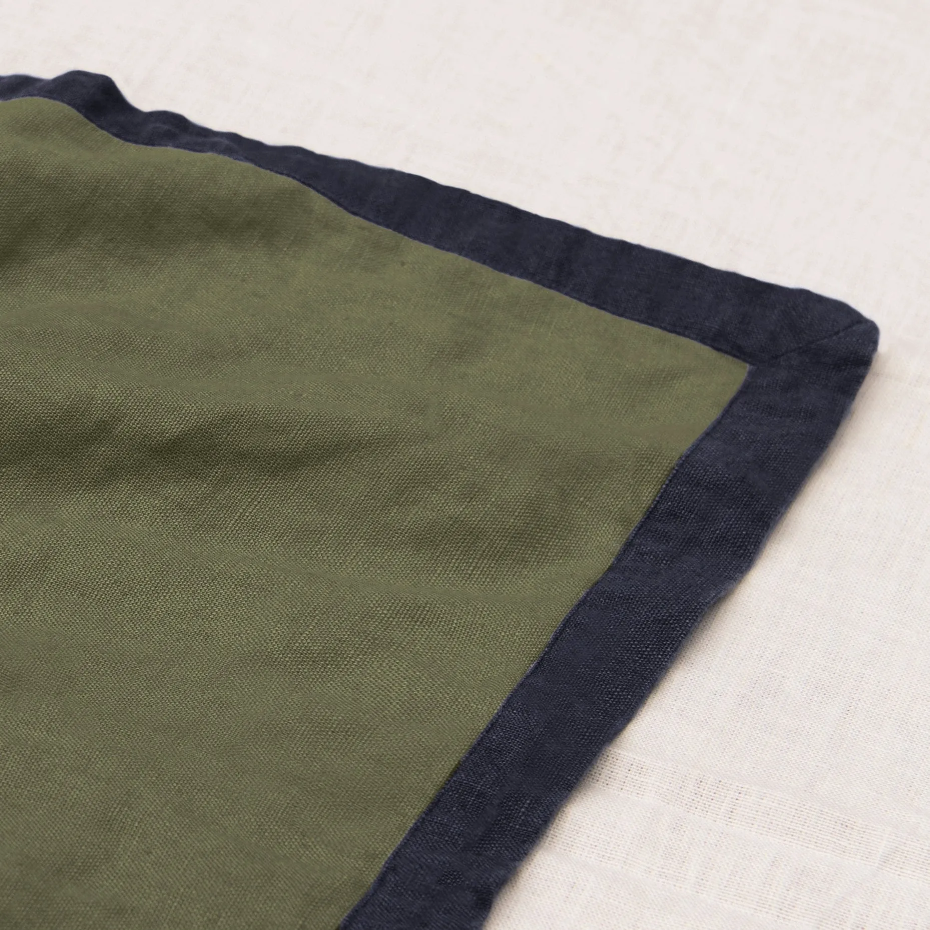 Bordered Linen Table Runner