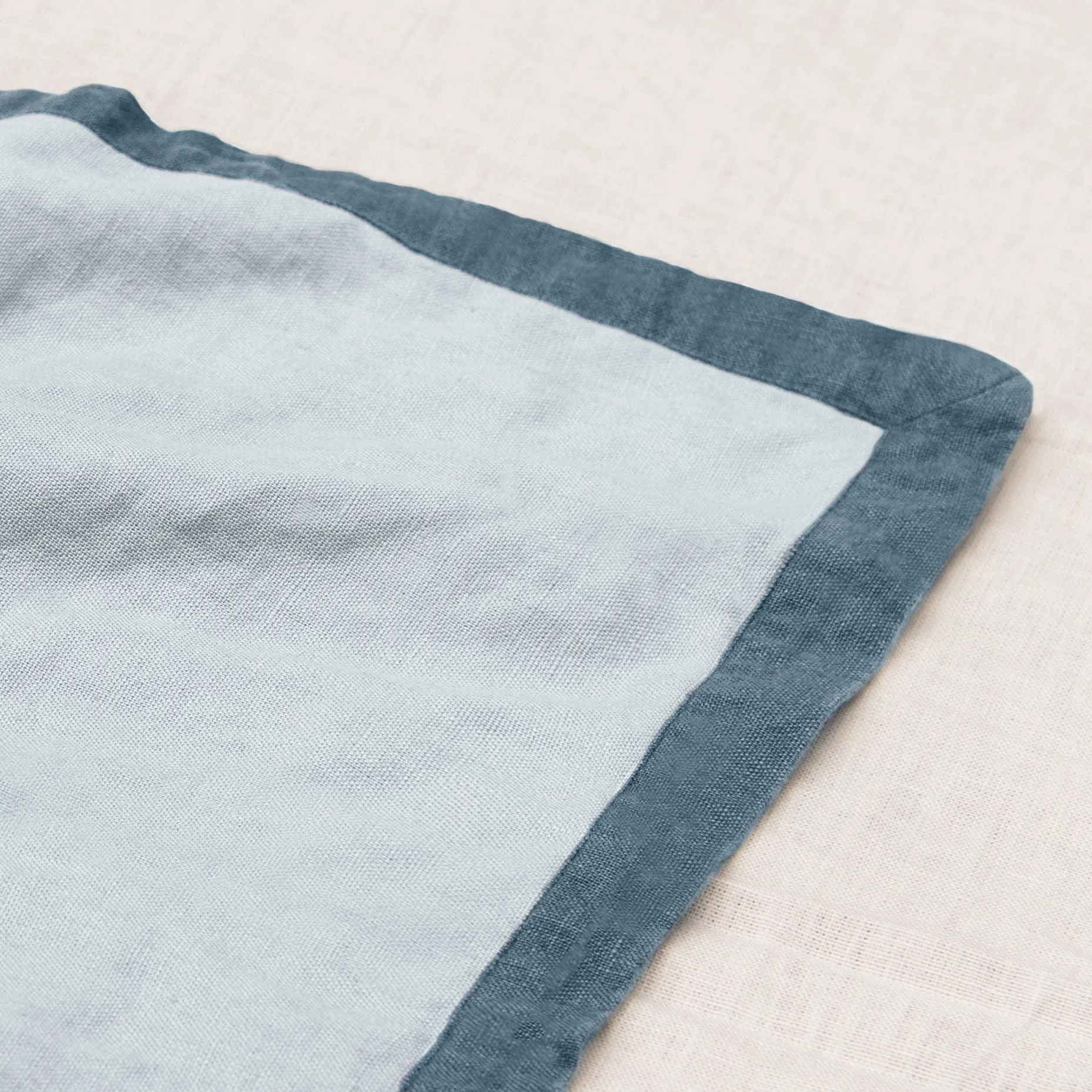 Bordered Linen Table Runner