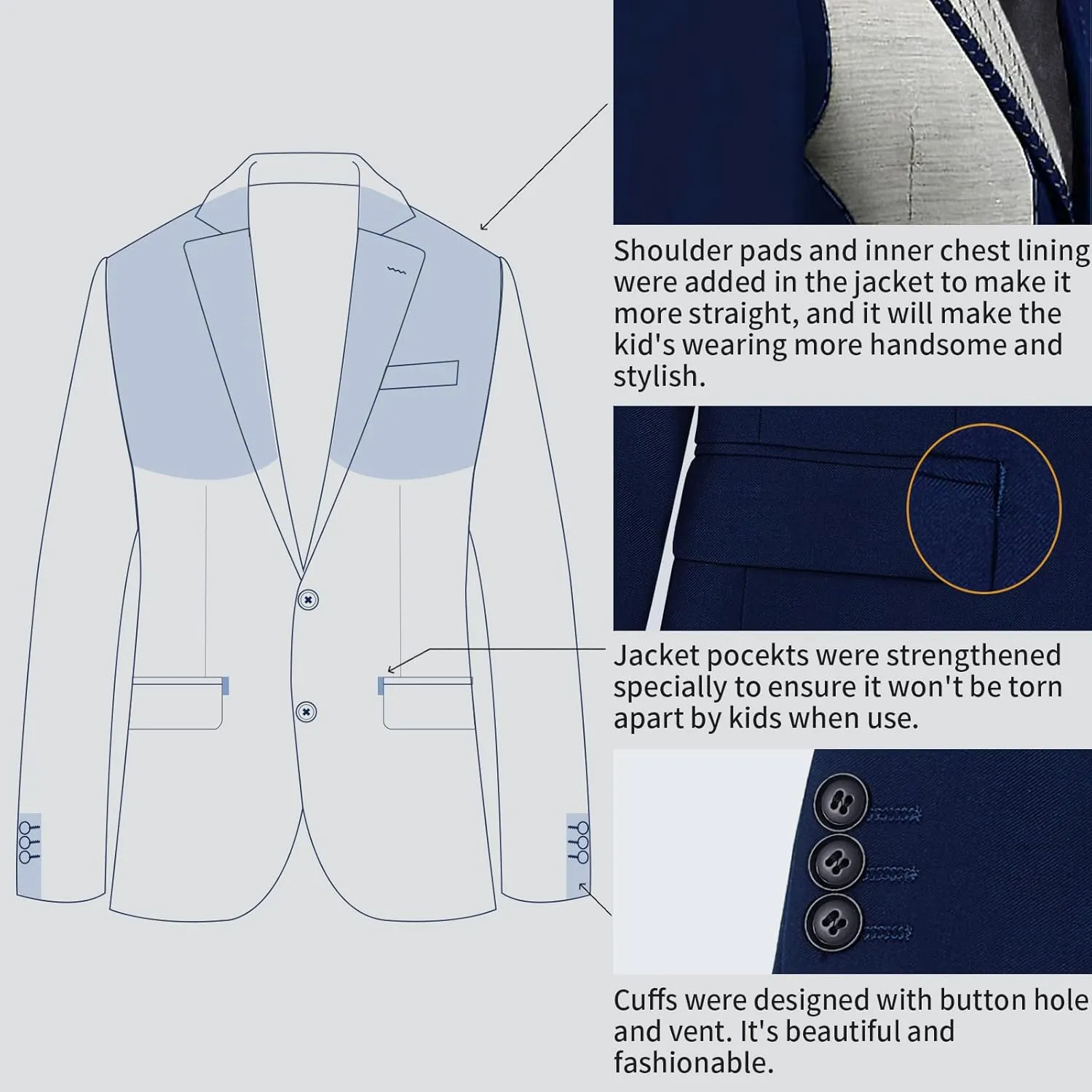 Boys Slim Fit Suits for Boys Suit Set Boy Dresswear Ring Bearer Outfit Kids Suits Boy Wedding Dress