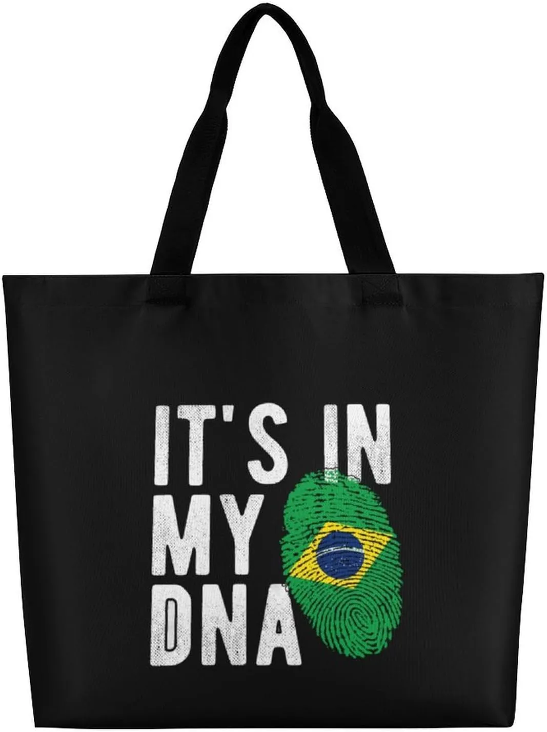 Brazil Flag Brazilian Shopping Bag Mans Woman Reusable Tote Bags Travel Totes Foldable Shoulder Bags