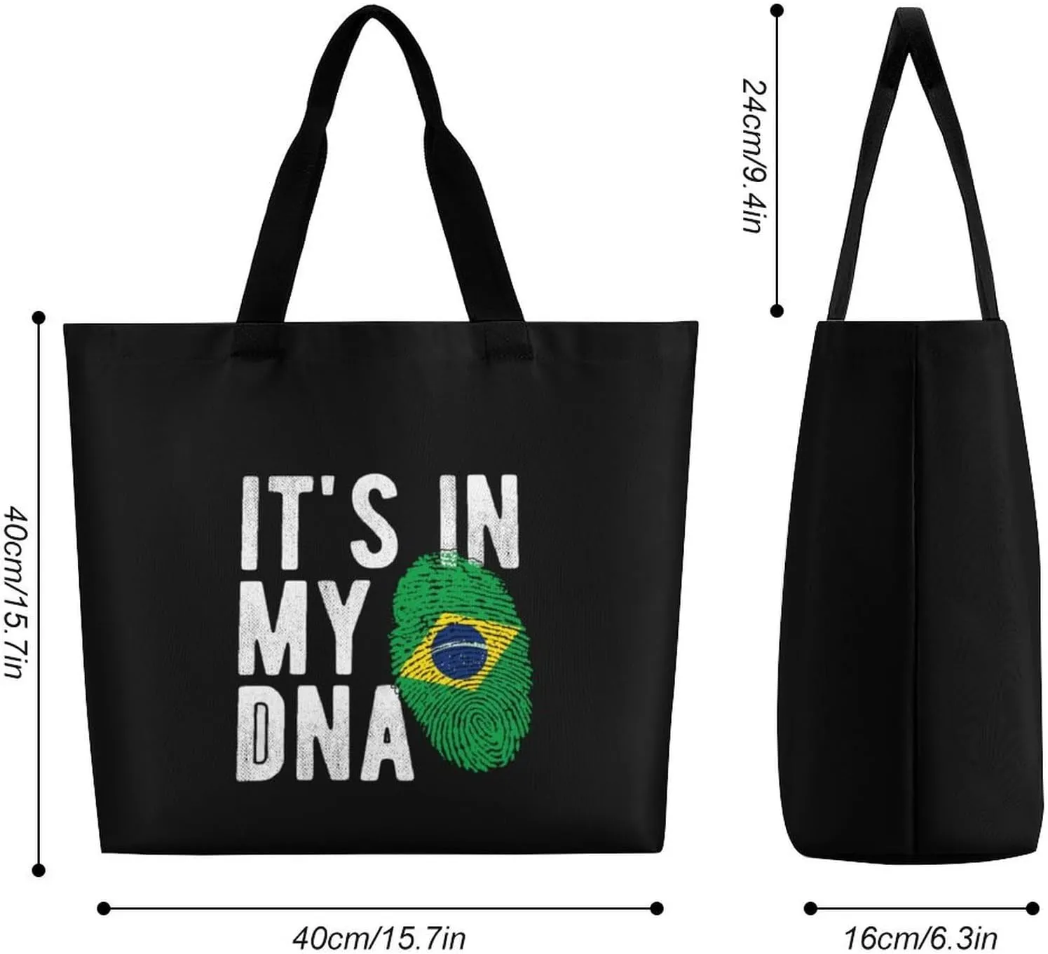 Brazil Flag Brazilian Shopping Bag Mans Woman Reusable Tote Bags Travel Totes Foldable Shoulder Bags